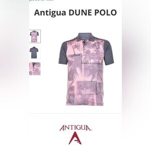 NWT ANTIGUA DUNE GOLF POLO men’s Med Moisture Wicking,Lightweight,fastdrying